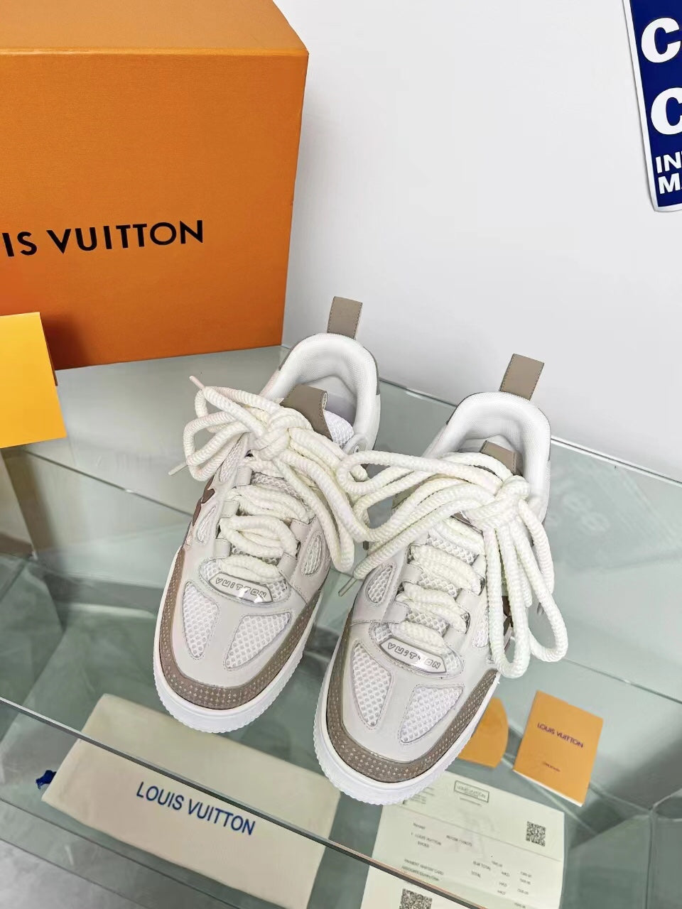 LV Skate Sneaker 'White and Brown'