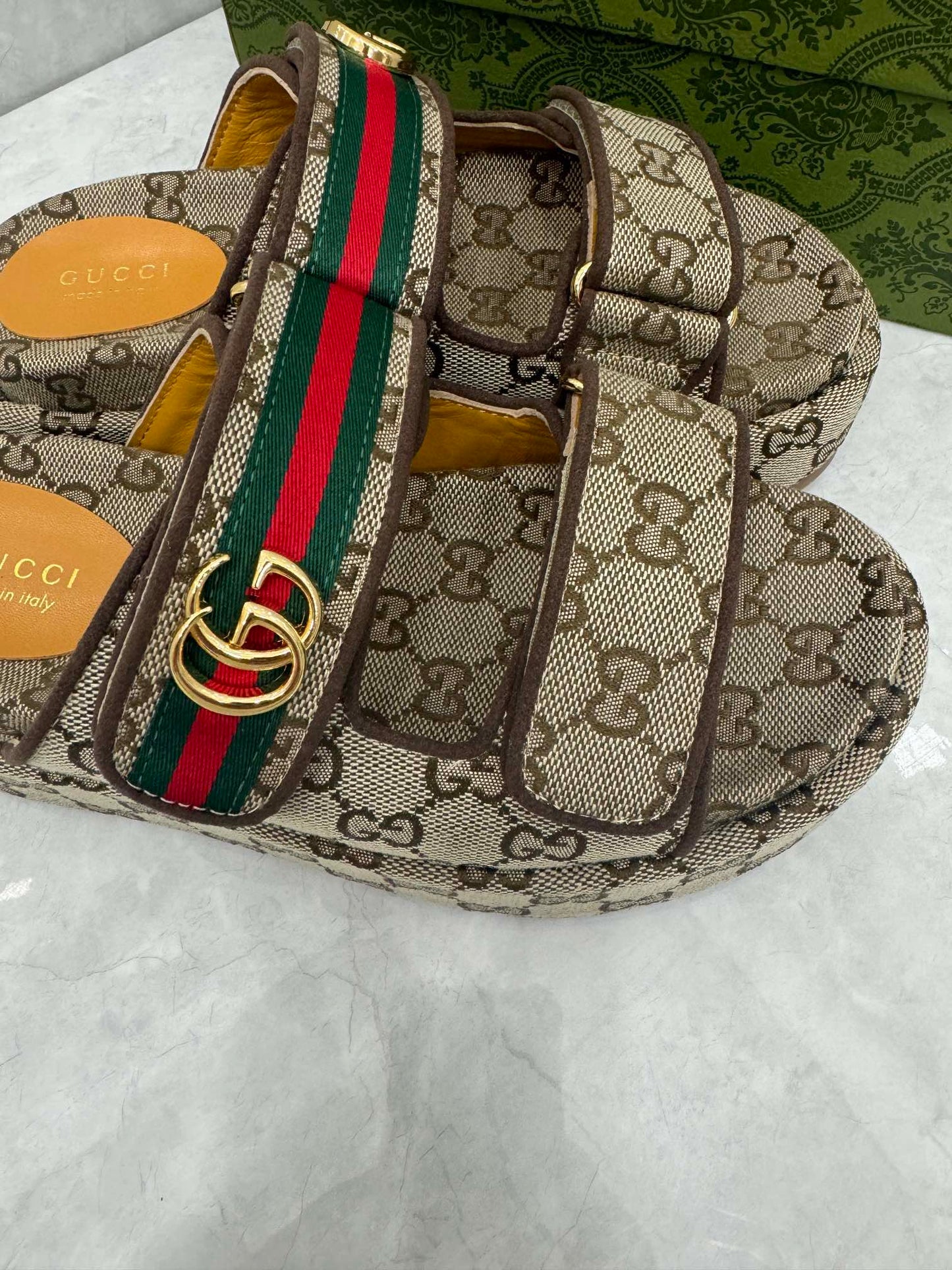 Gucci Platform lace-up slides 'Original'