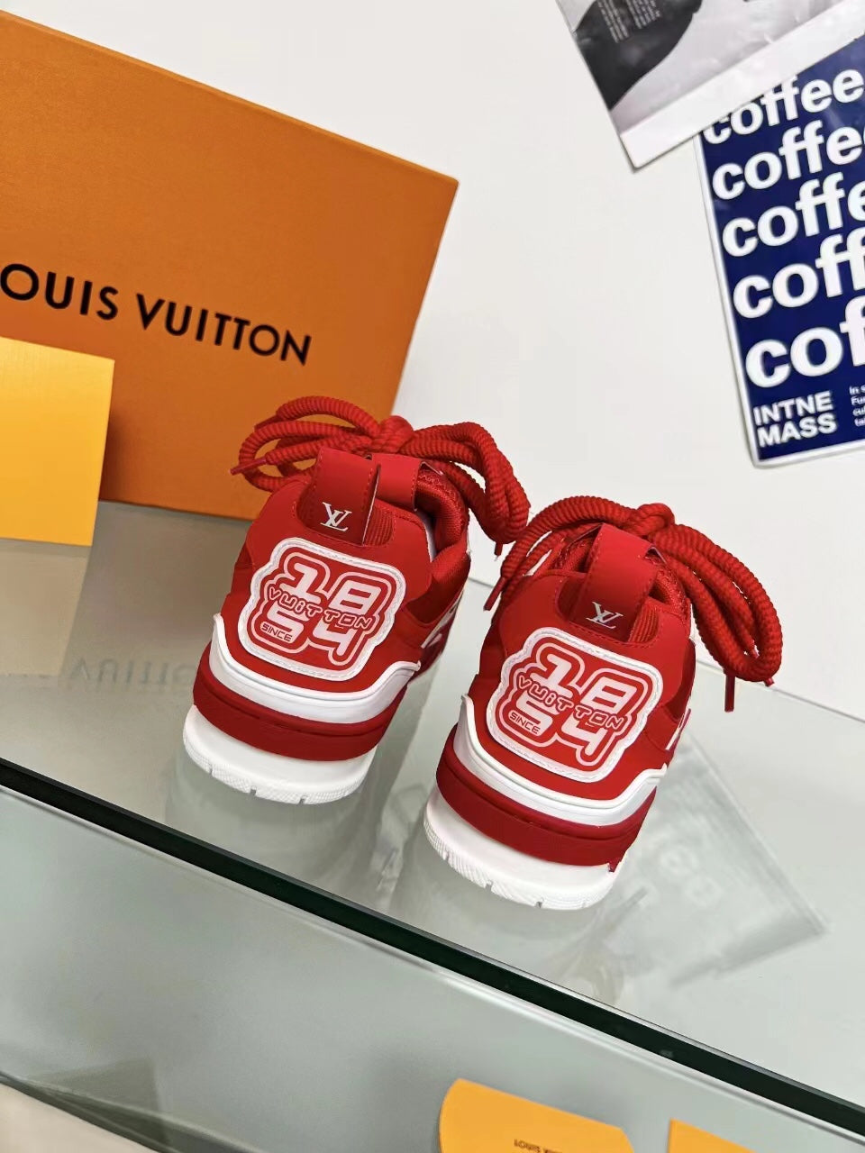 LV Skate Sneaker 'White and Red'