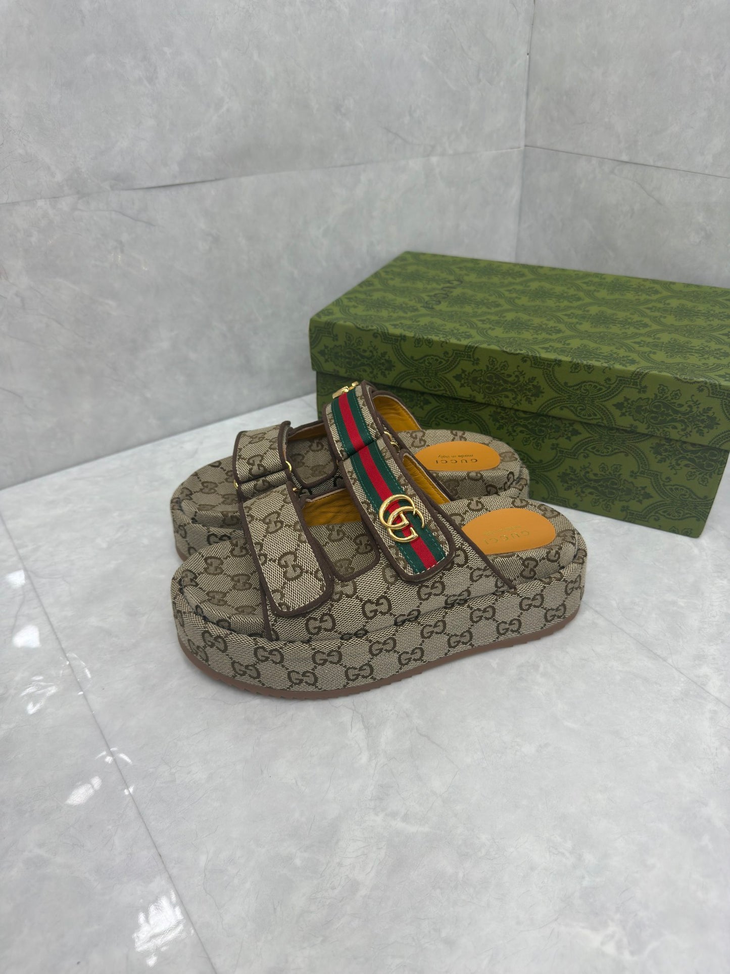 Gucci Platform lace-up slides 'Original'
