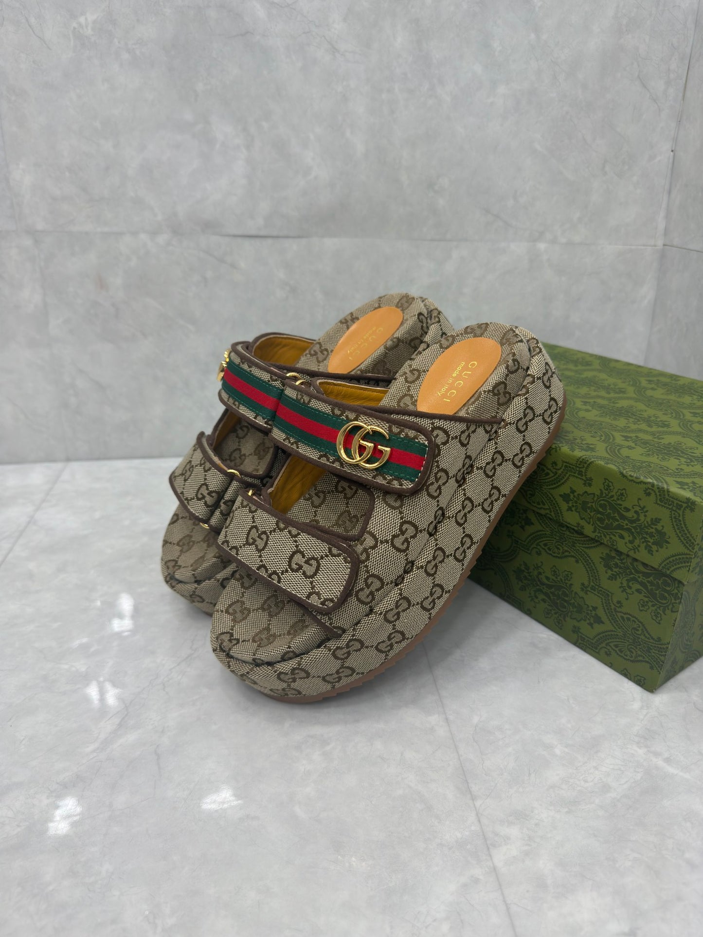 Gucci Platform lace-up slides 'Original'