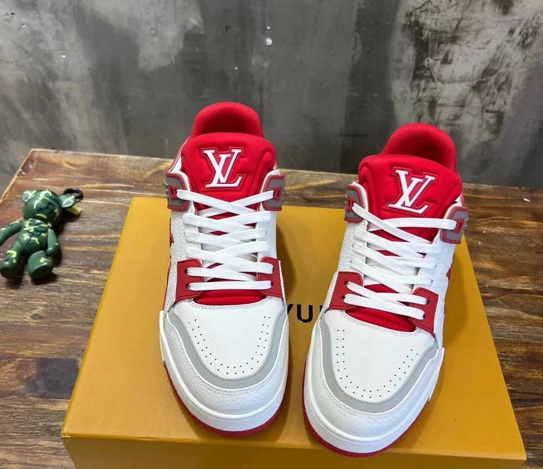 LV 2024 New Series Sports Shoe 'White and Red'