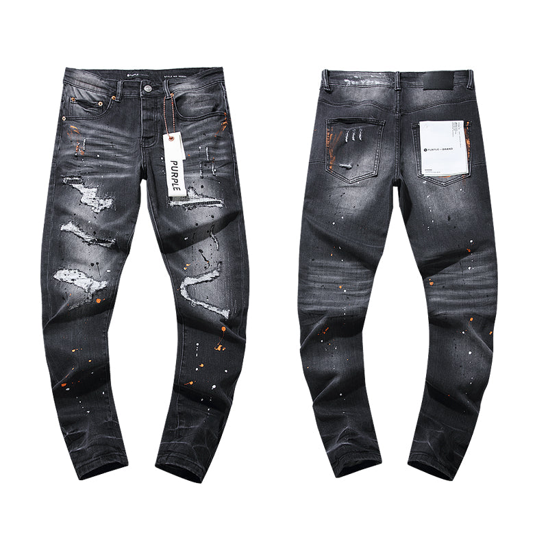 Purple Jeans (blk spotted)