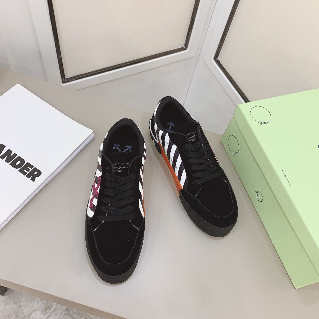 Off-White Low Vulcanized Sneaker 'Black Red Accent’