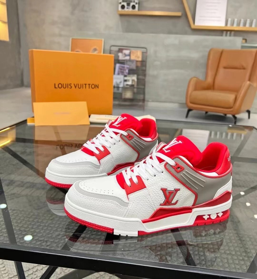 LV 2024 New Series Sports Shoe 'White and Red'