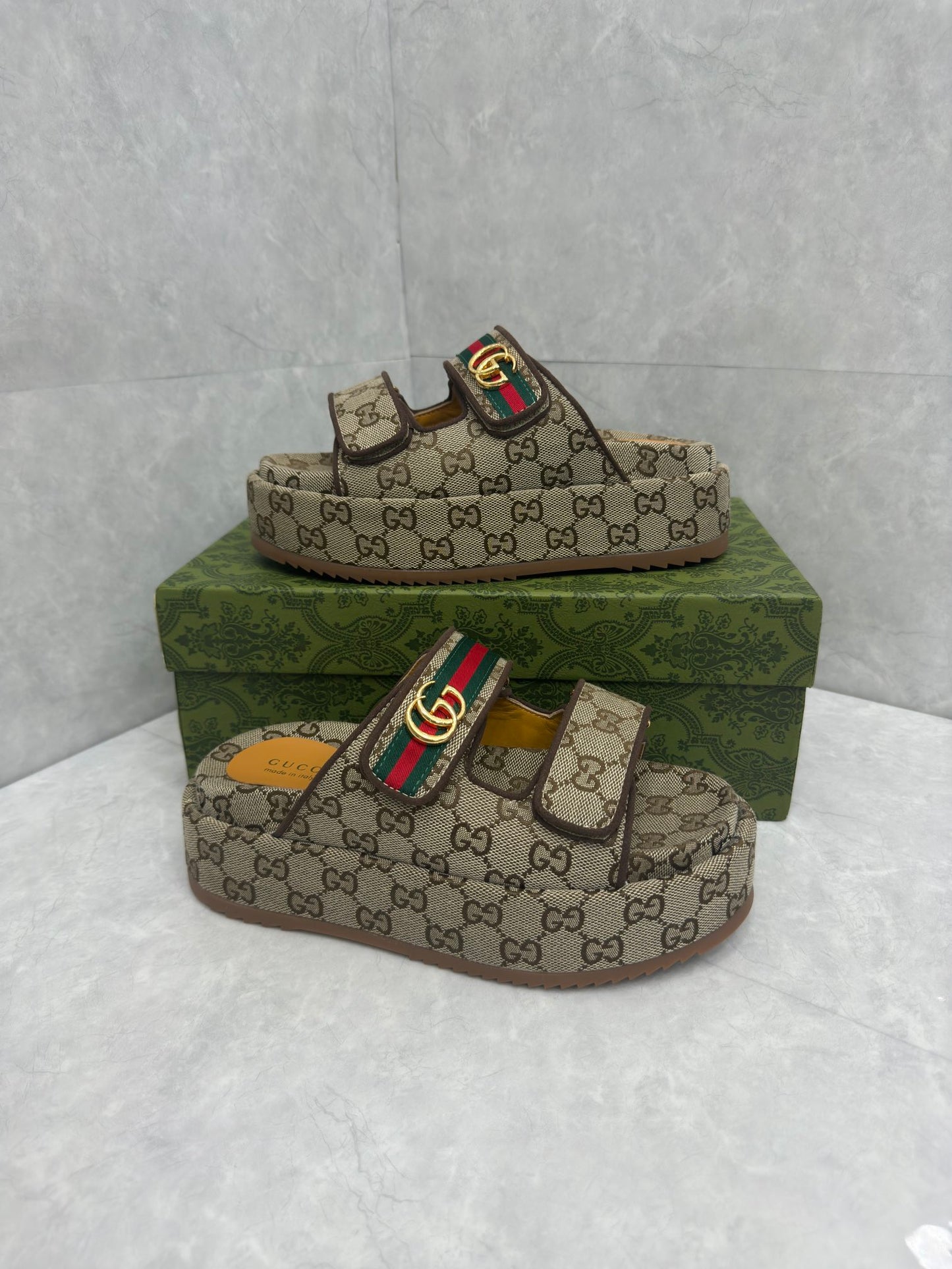 Gucci Platform lace-up slides 'Original'