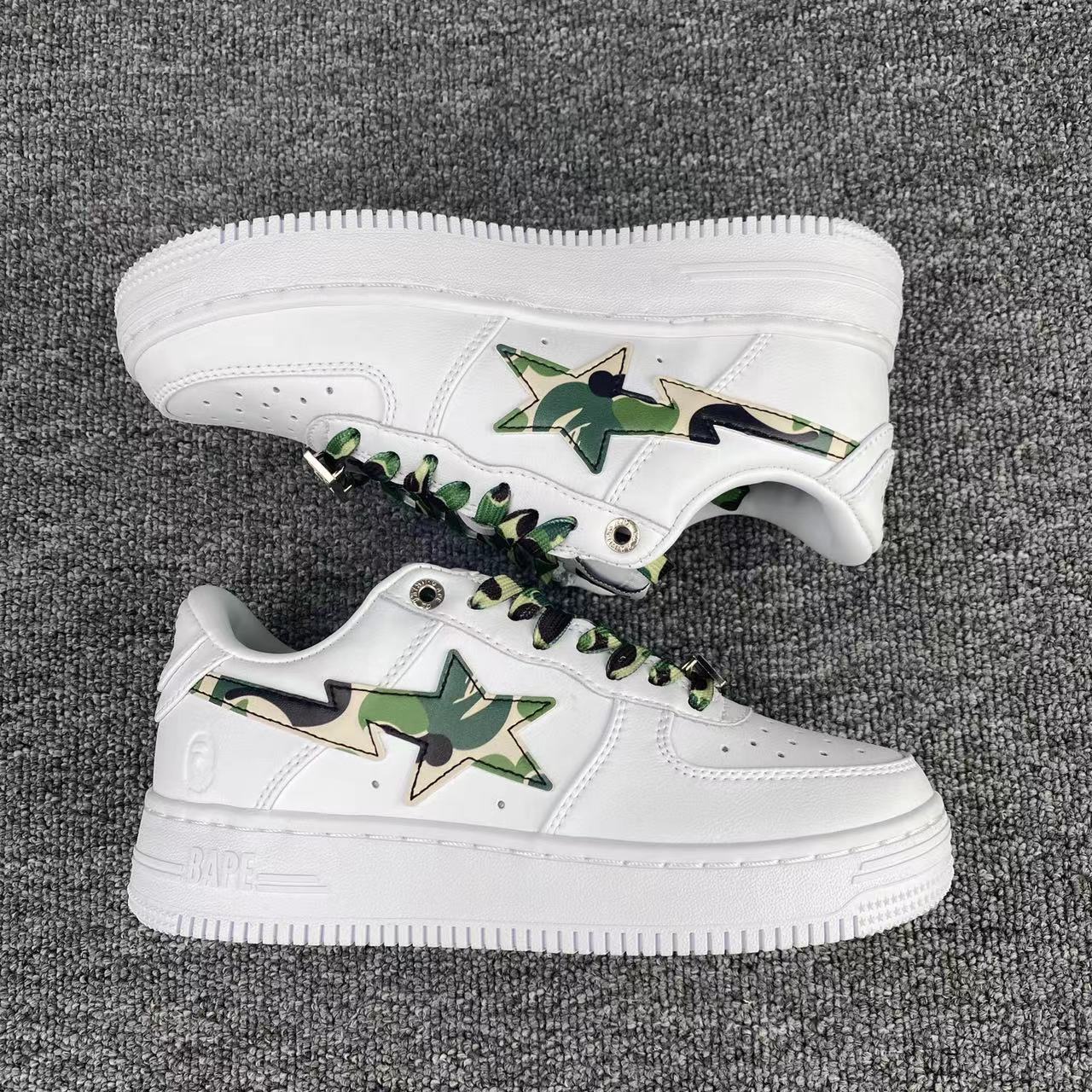 BapeStaToLow 'White and green camouflage'