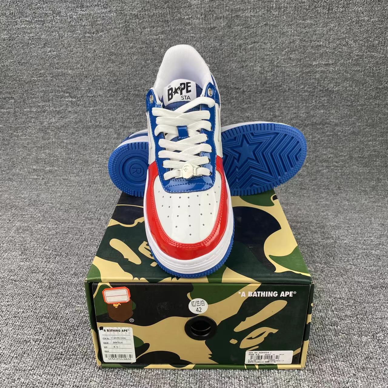 BapeStaToLow star style pure original version ape head classic 'Blue and red'