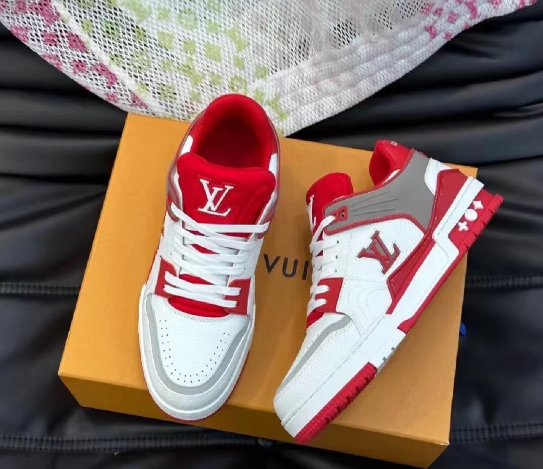 LV 2024 New Series Sports Shoe 'White and Red'