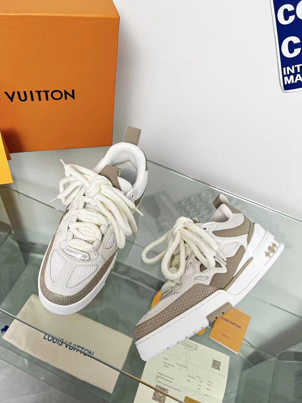 LV Skate Sneaker 'White and Brown'