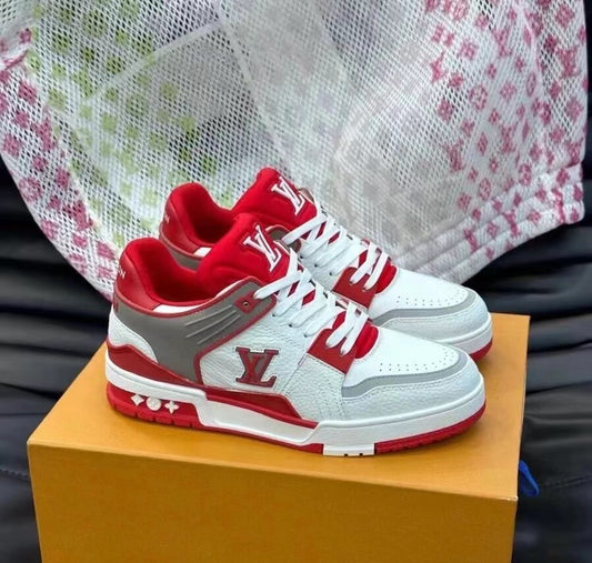LV 2024 New Series Sports Shoe 'White and Red'