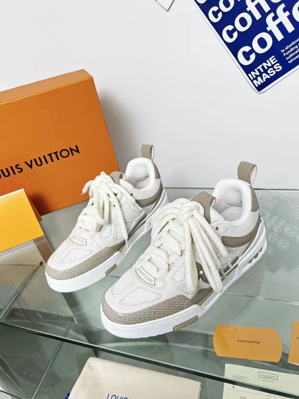 LV Skate Sneaker 'White and Brown'