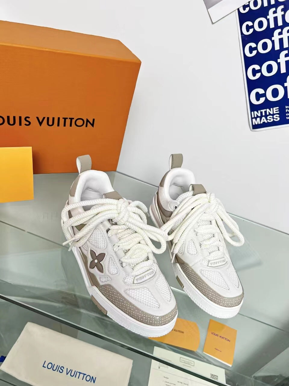 LV Skate Sneaker 'White and Brown'