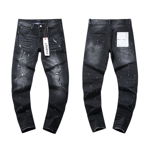 Purple Jeans (blk|white spotted)
