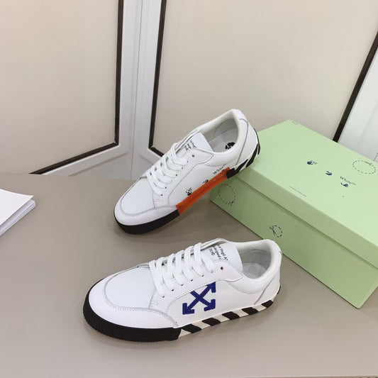 Off-White Low Vulcanized Sneaker 'White Blue Cross’