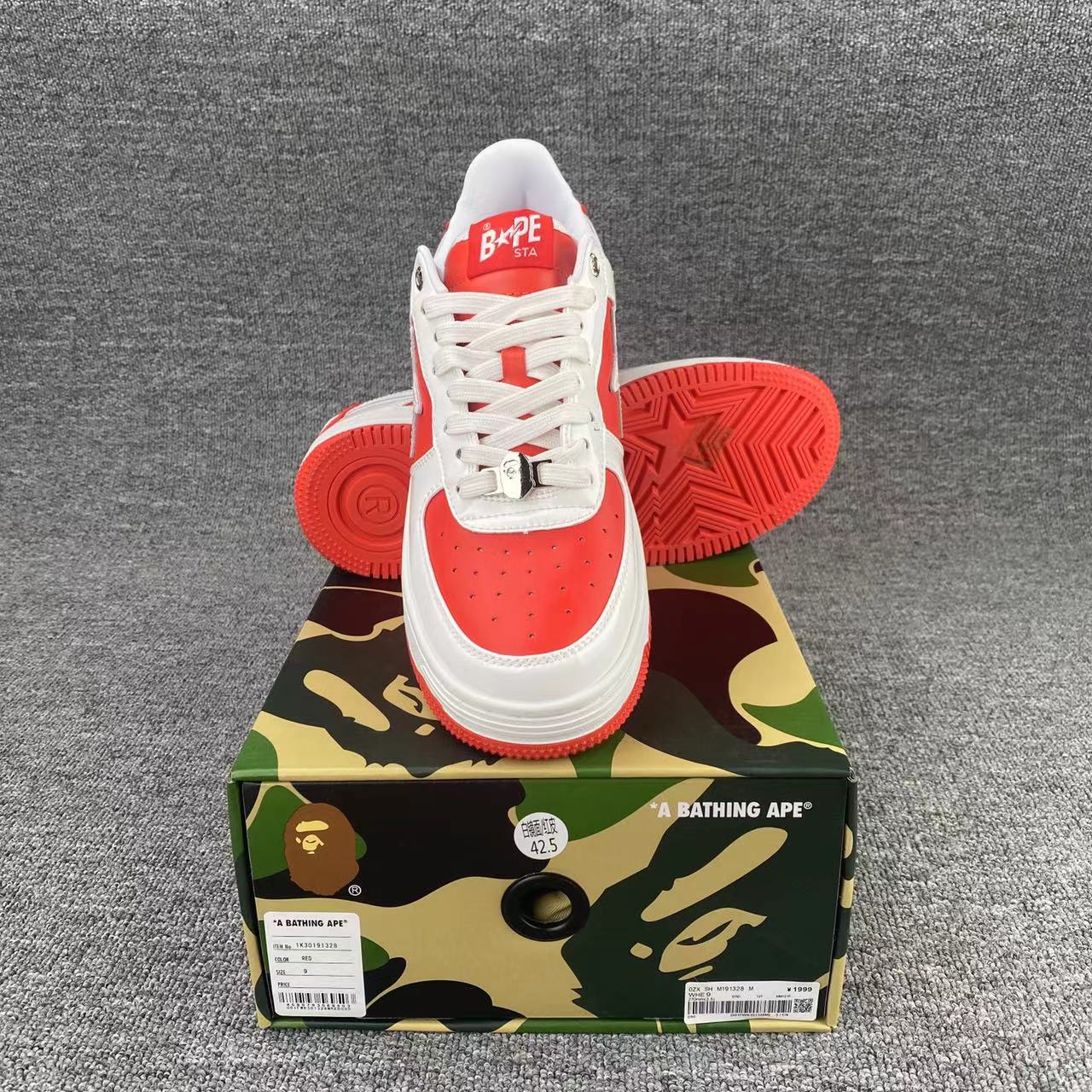 Bape Sta Taipei 15th Anniversary White and Red Color Classic