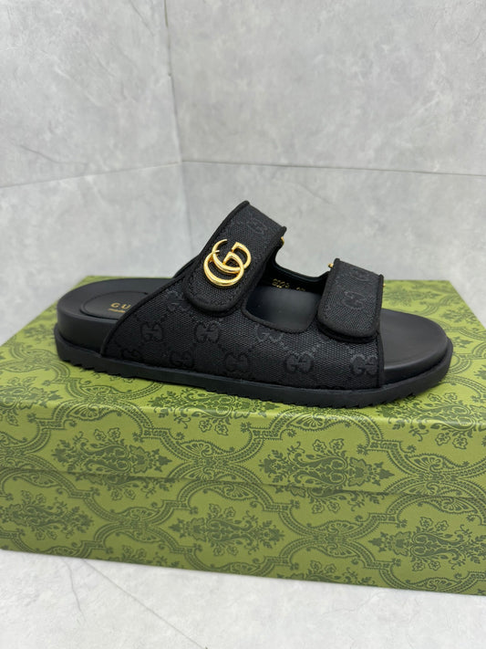 Gucci Platform lace-up slides 'Blackout'
