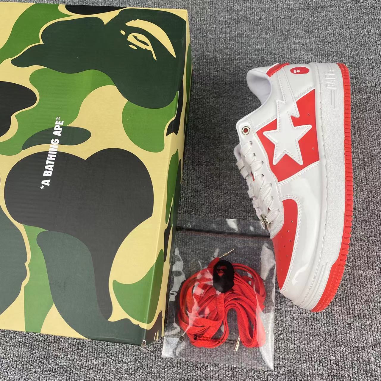 Bape Sta Taipei 15th Anniversary White and Red Color Classic
