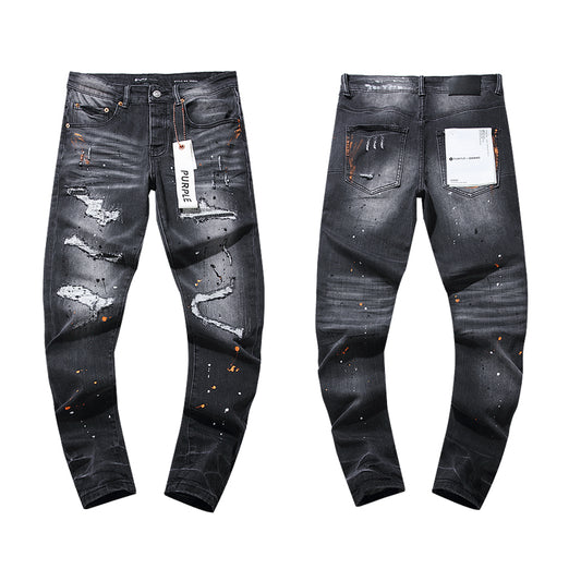 Purple Jeans (blk spotted)