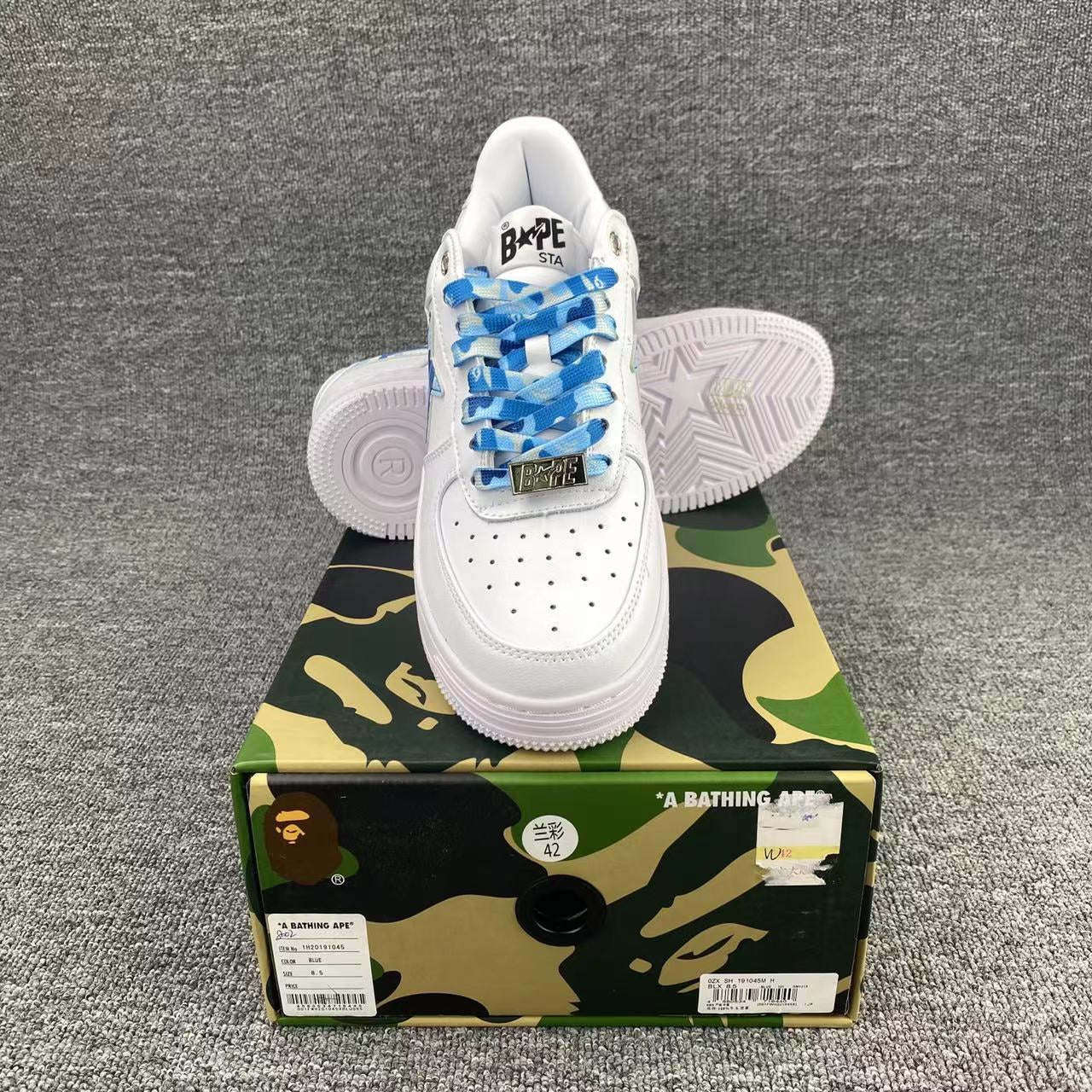 BapeStaToLow 'White and Blue camouflage'