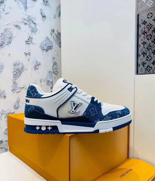 LV 2024 New Series Sports Shoe 'White and Blue'