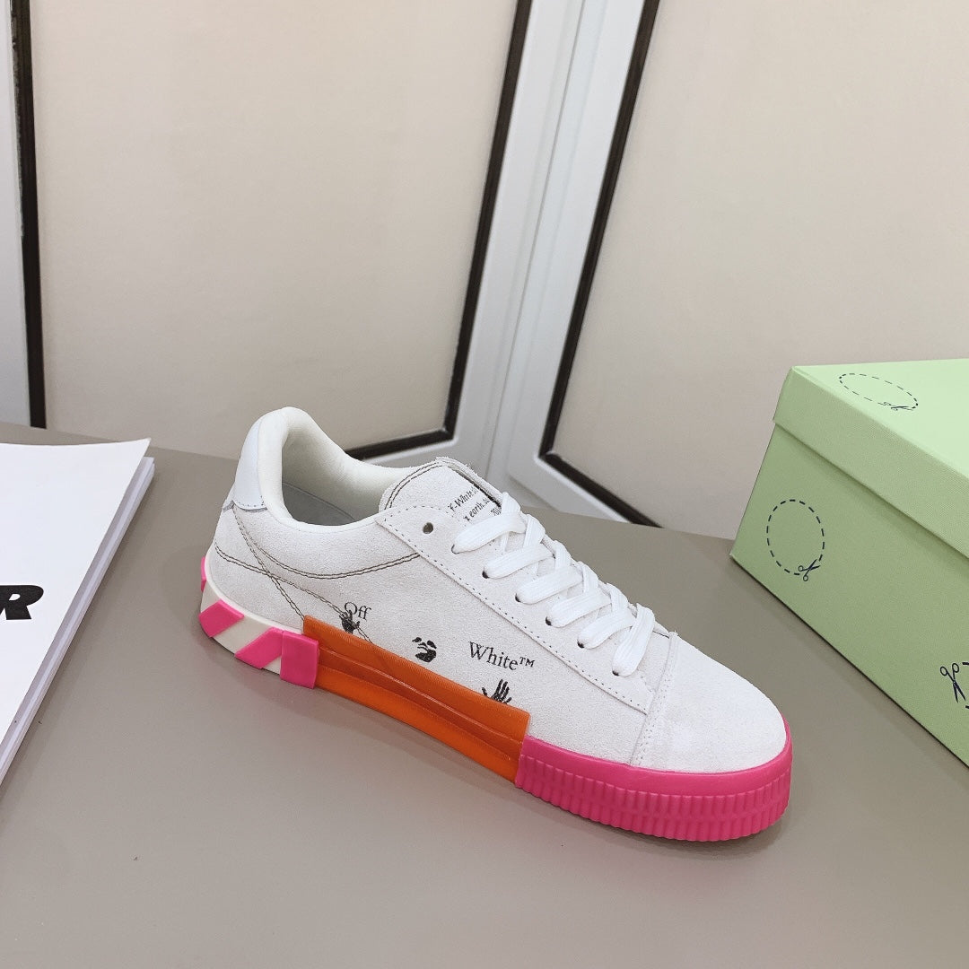 Off-White Low Vulcanized Sneaker 'White pink’