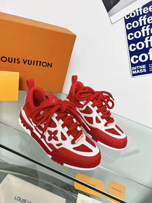 LV Skate Sneaker 'White and Red'